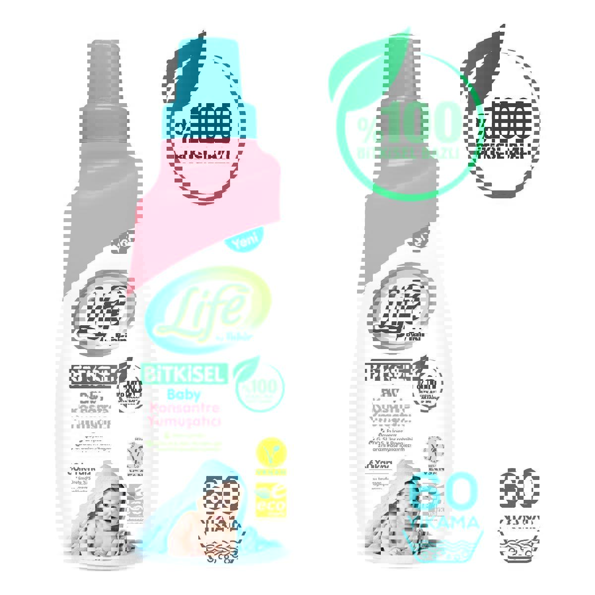 Life By Fakir Konsantre 60 Yıkama Bebek Çamaşır Yumuşatıcı 6 x 1.5 lt