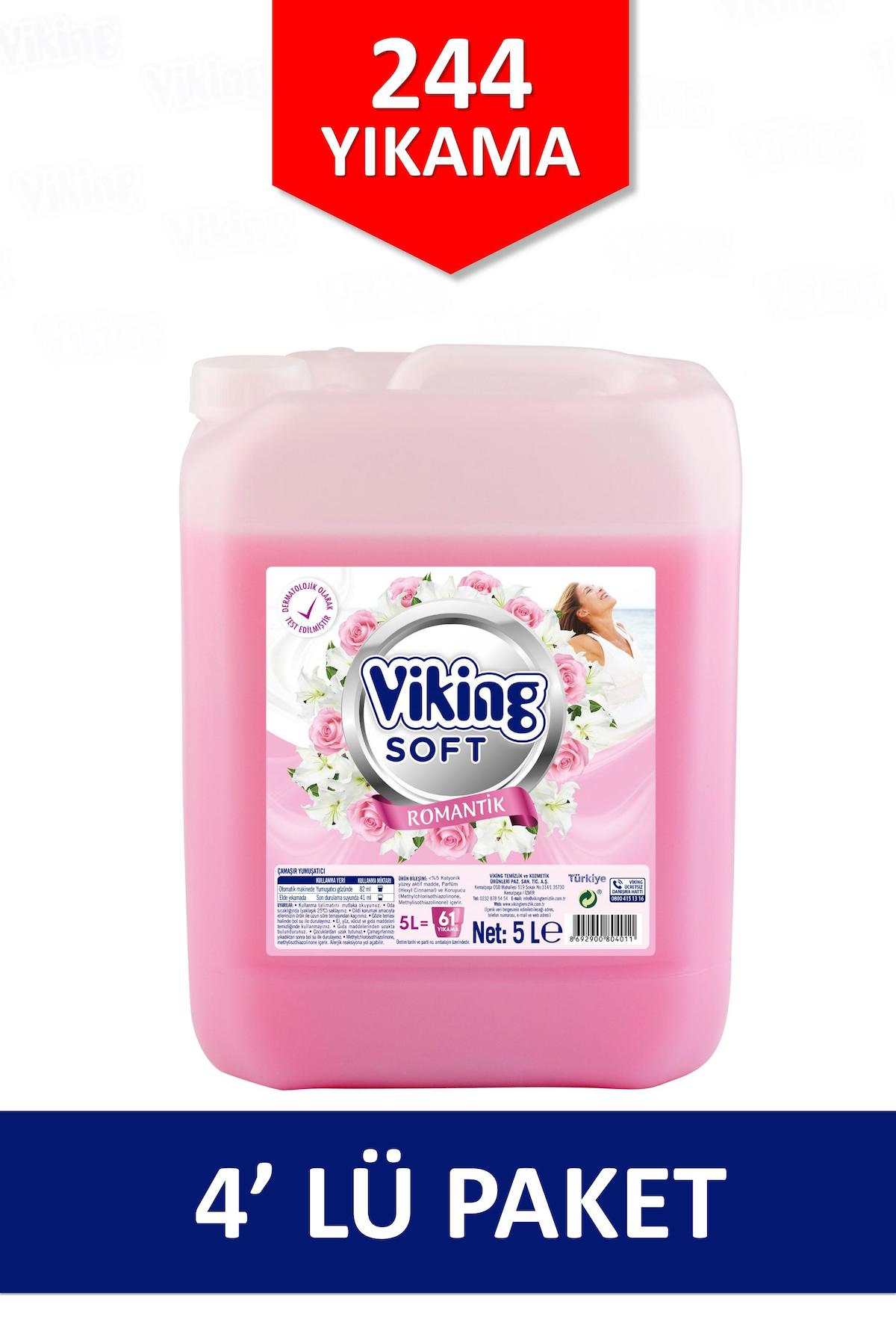 Viking Romantik Gül 61 Yıkama Yumuşatıcı 4 x 5 lt