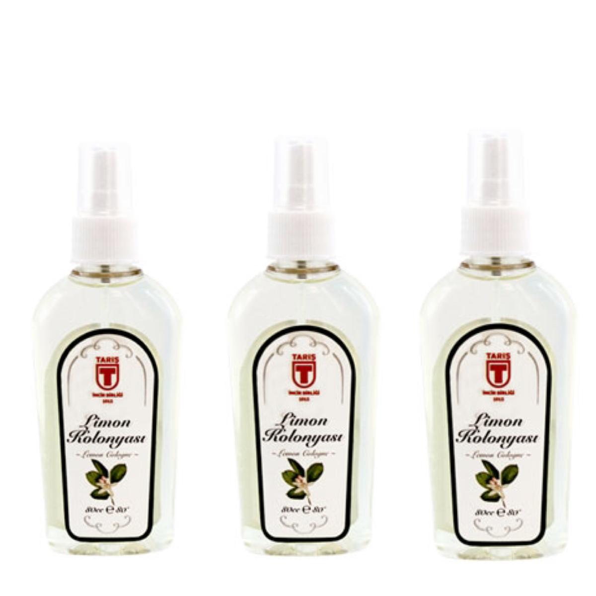 Tariş Limon Sprey Kolonya 80 ml 3'lü