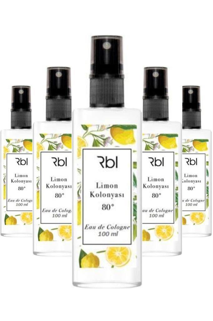 Rebul Limon Cam Şişe Kolonya 100 ml 5'li