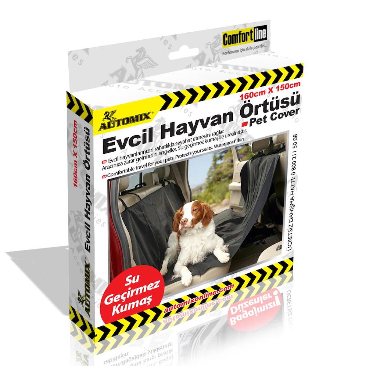 Automix Örtü Köpek Yatağı Siyah