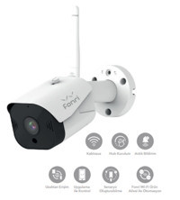 Fonri Tv-6024h-2mp Ethernet 1 Kameralı 360 Derece Dönen Gece Görüşlü Dış Mekan Kablosuz Güvenlik Kamerası