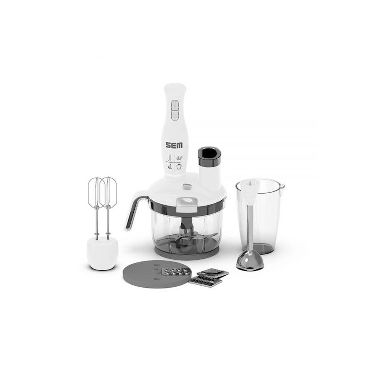 Sem Problade Sk-234 700 ml Çift Bıçaklı Blender Seti Beyaz
