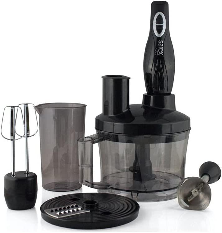 Sarex Sr-2120 Elite Plus 600 ml Çift Bıçaklı Blender Seti Siyah