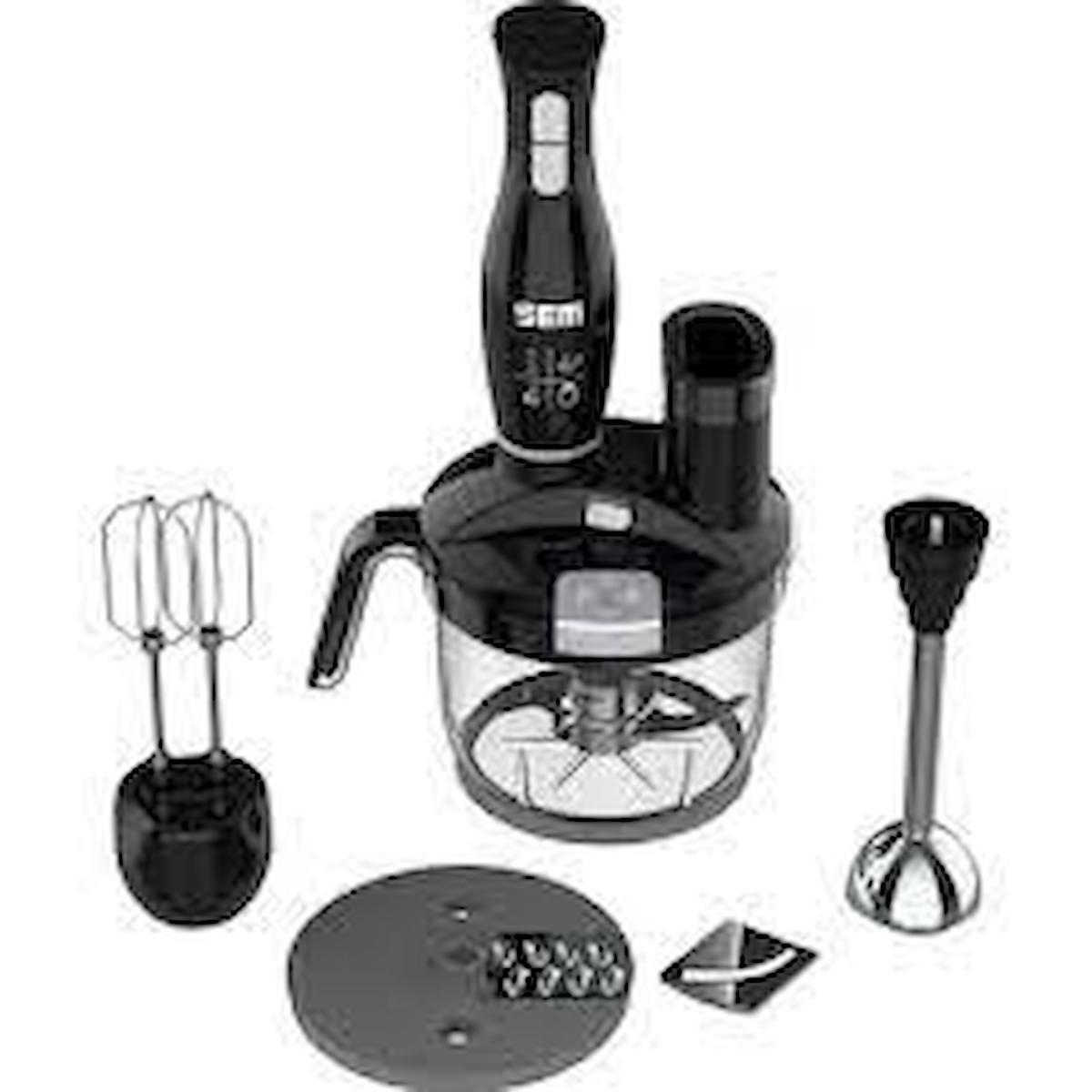 Sem Sk124 700 ml Çift Bıçaklı Blender Seti Siyah