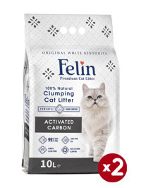 Felin Topaklanan İnce Taneli Bentonit Kedi Kumu 2 x 10 lt