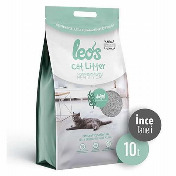Leo's Kokusuz Topaklanan İnce Taneli Bentonit Kedi Kumu 10 lt