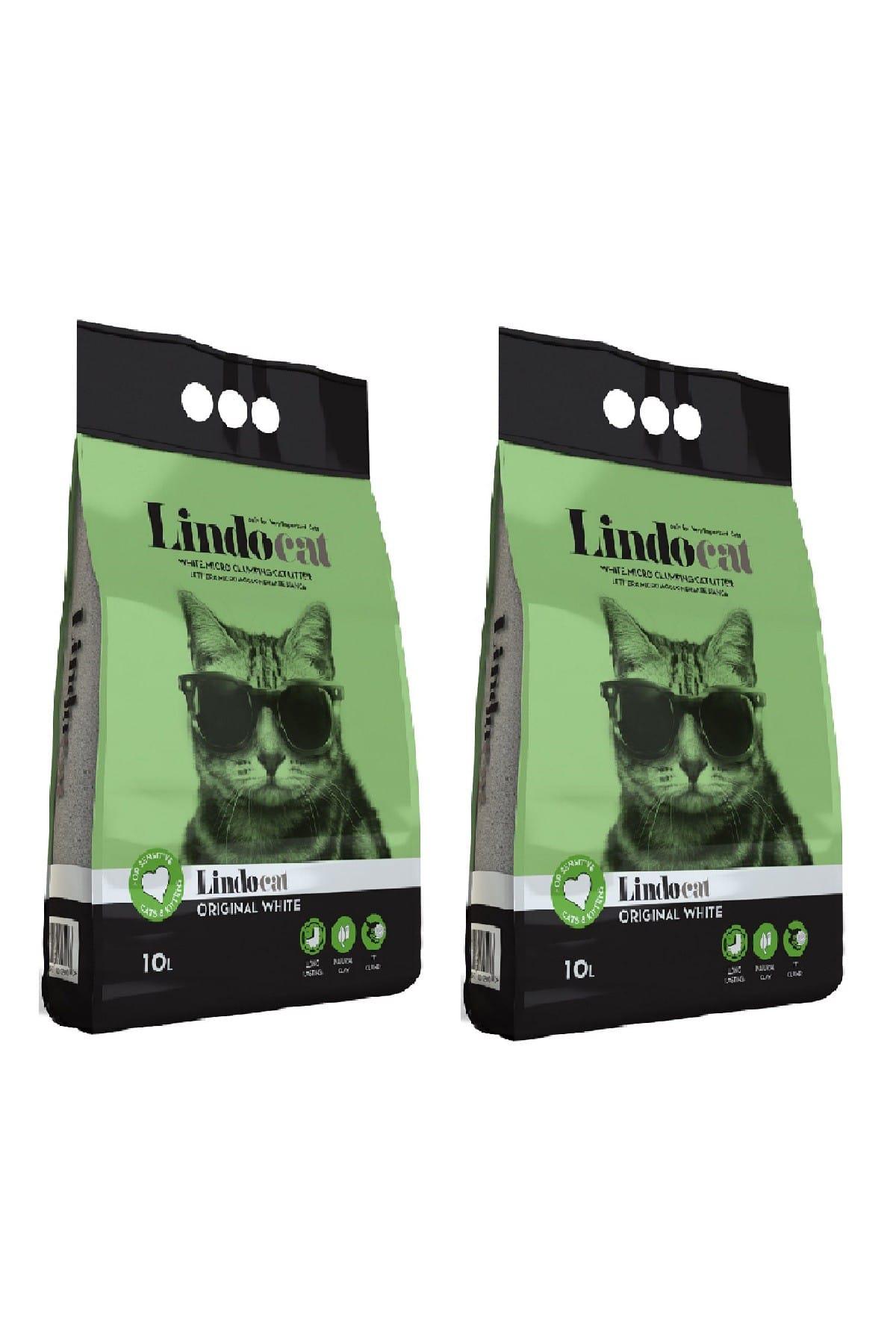 LindoCat Kokusuz Topaklanan İnce Taneli Bentonit Kedi Kumu 2 x 10 lt