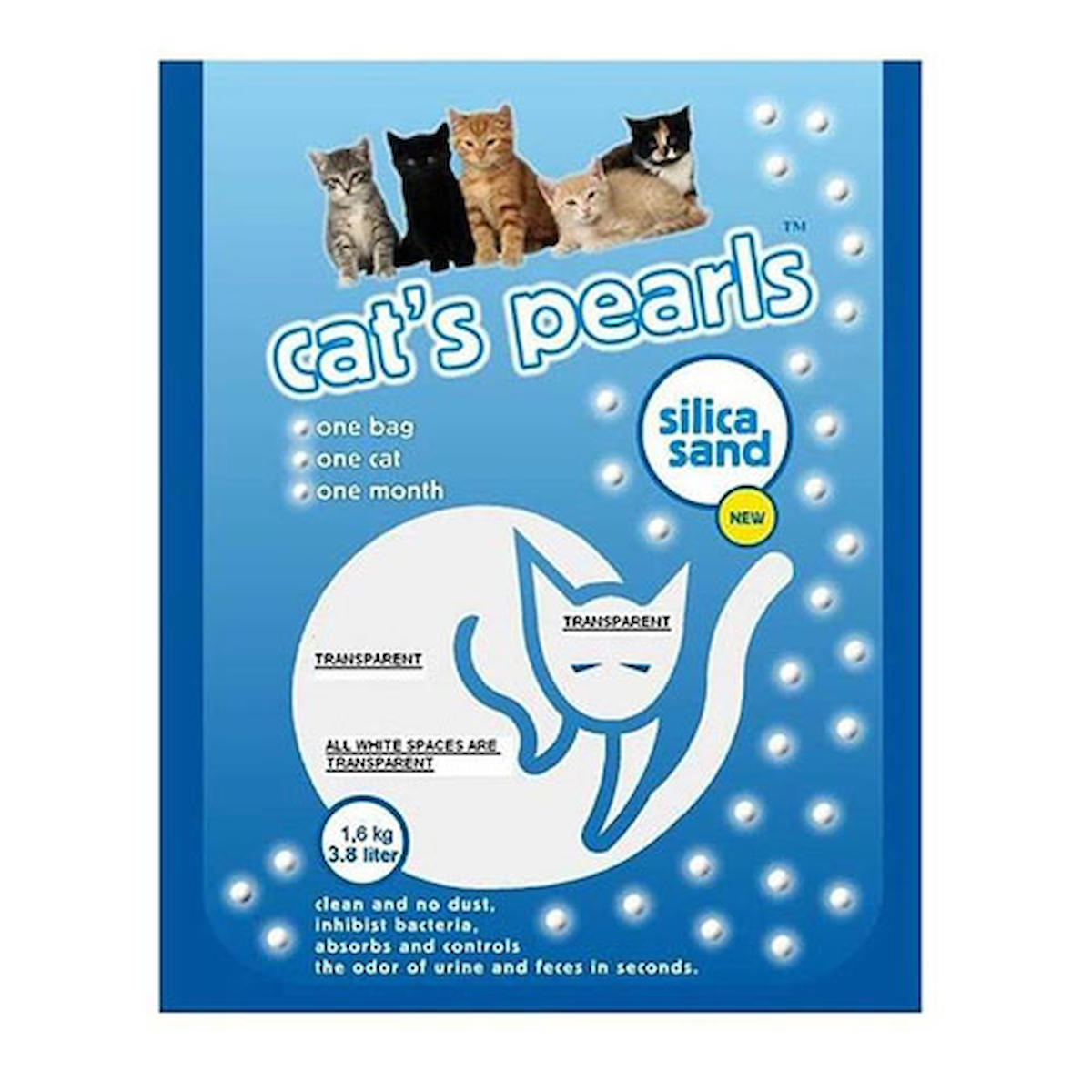Cat Pearls Kokusuz Kristal - Silika Kedi Kumu 12 x 3.8 lt