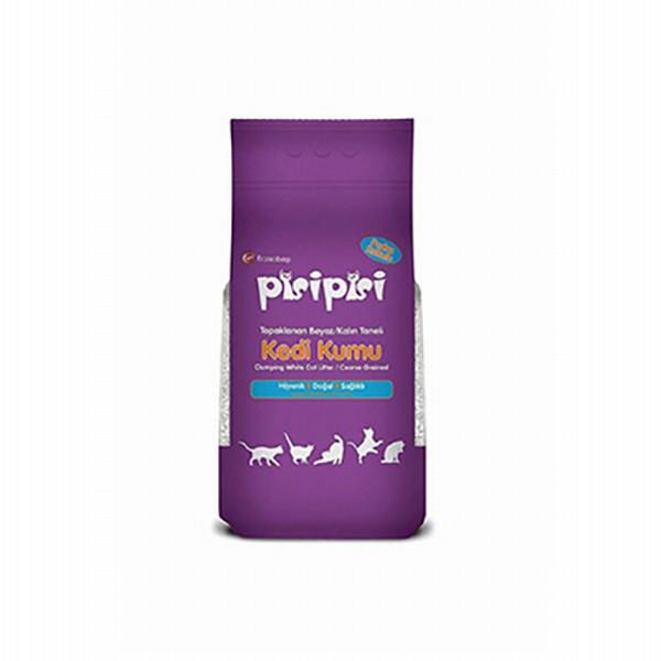 Pisi Pisi Pudra Kokulu Topaklanan Kalın Taneli Bentonit Kedi Kumu 2 x 10 kg