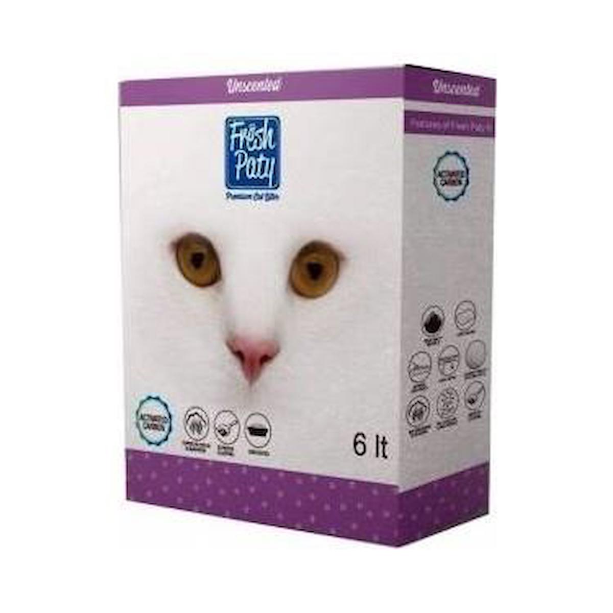 Fresh Paty Kokusuz Topaklanan Aktif Karbonlu Kedi Kumu 4 x 6 lt