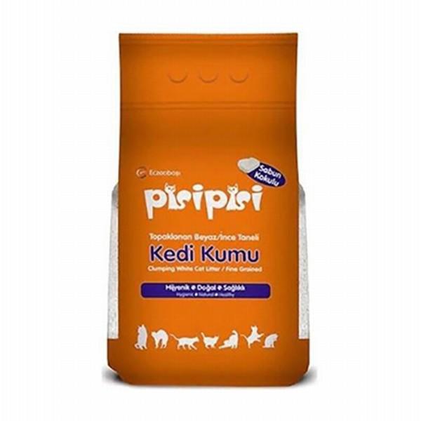 Pisi Pisi Sabun Kokulu Topaklanan İnce Taneli Kedi Kumu 2 x 10 kg