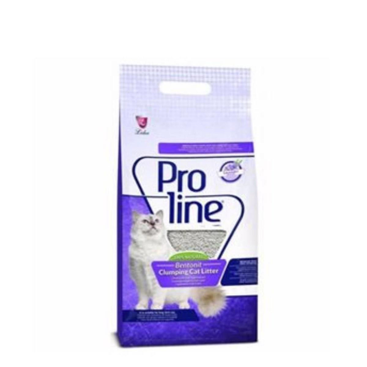 Pro Line Lavanta Kokulu Topaklanan İnce Taneli Bentonit Kedi Kumu 2 x 5 lt