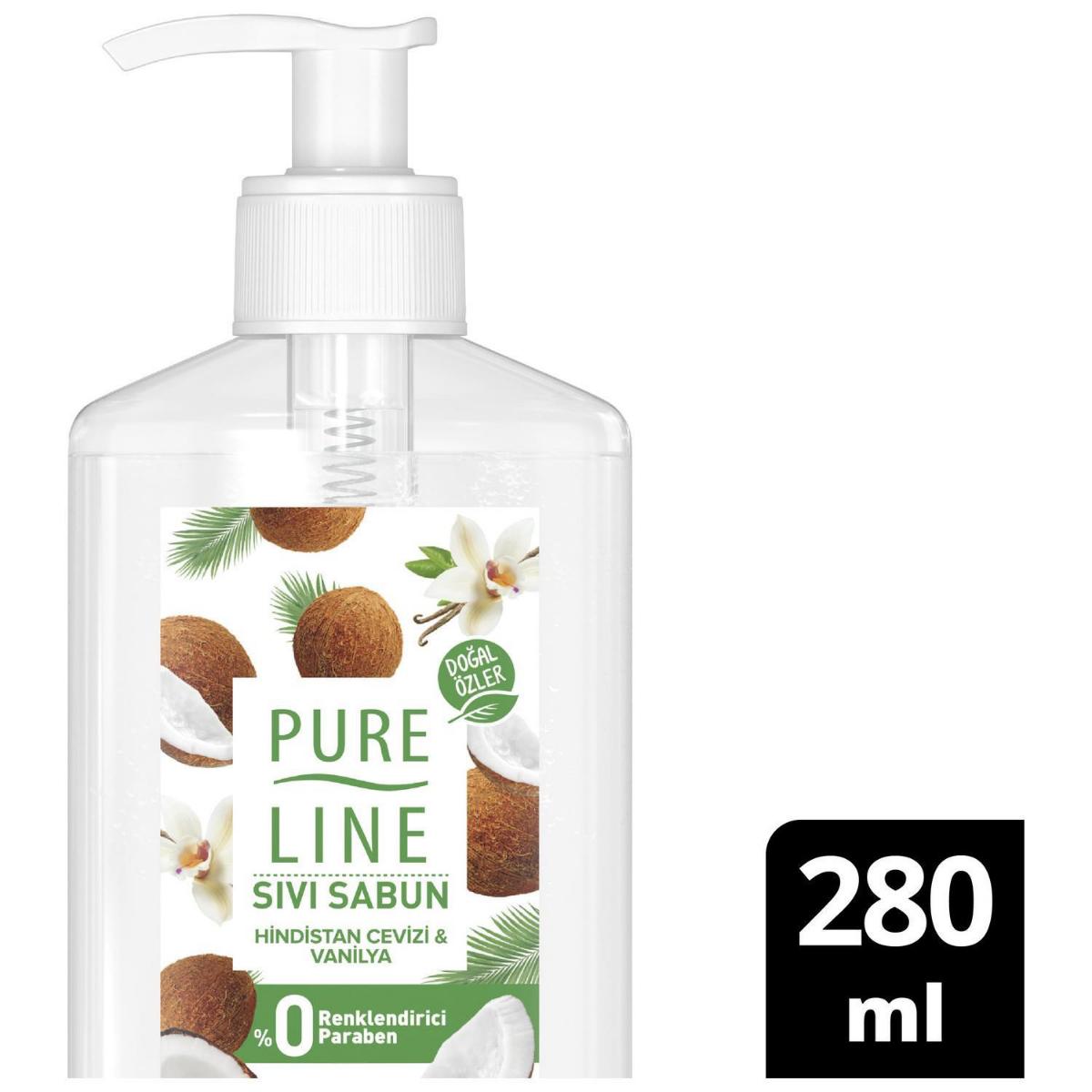 Pure Line Hindistan Cevizli - Vanilyalı Sıvı Sabun 280 ml Tekli