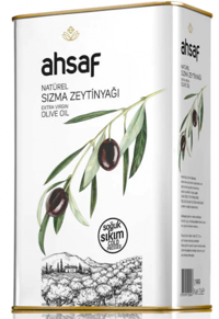 Ahsaf Natürel Polifenolsüz Soğuk Sıkım Erken Hasat Teneke Sızma Zeytinyağı 3 lt