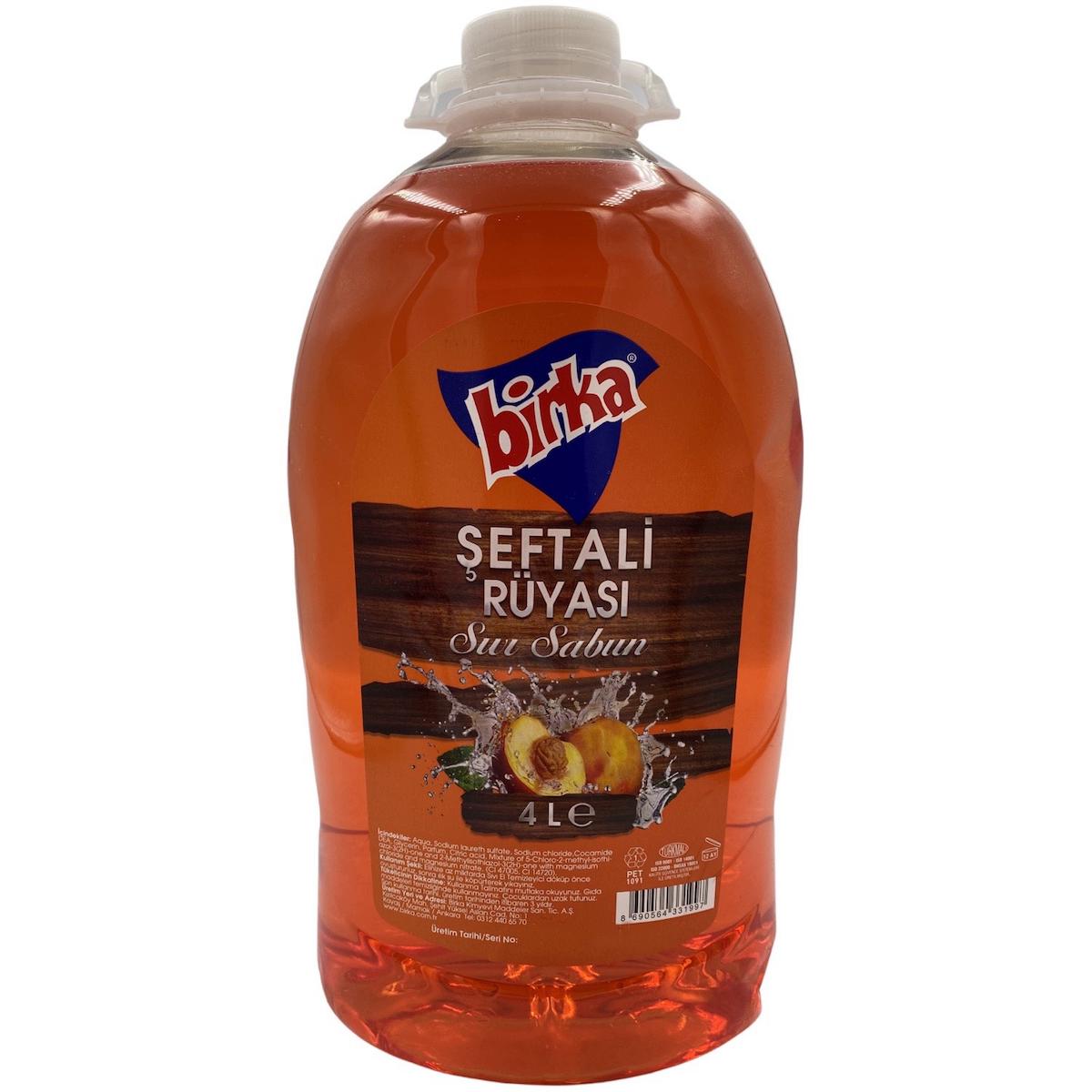 Birka Şeftali Sıvı Sabun 4 x 4 lt 4'lü