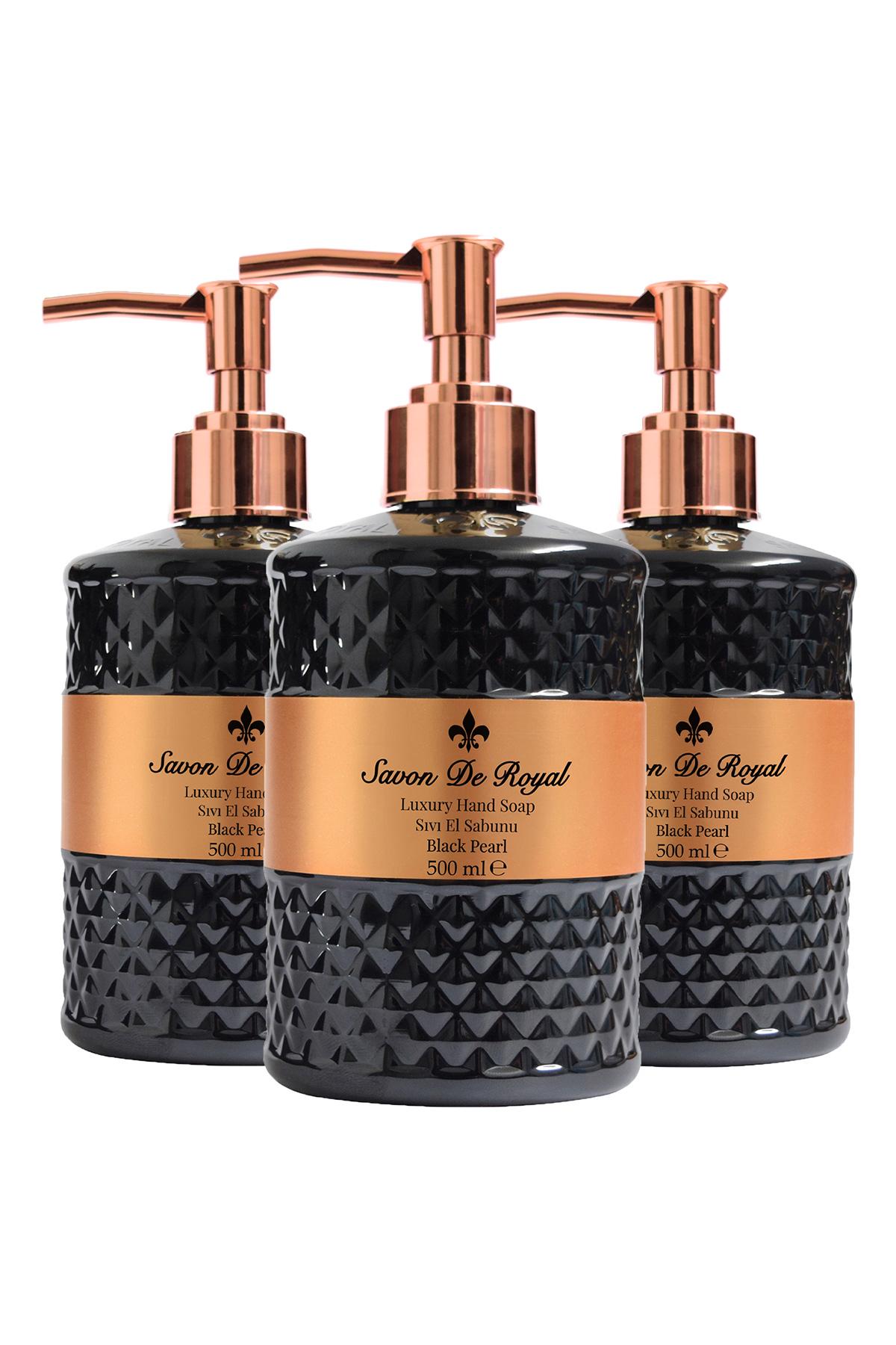 Savon De Royal Black Pearl Nemlendiricili Sıvı Sabun 500 ml 3'lü