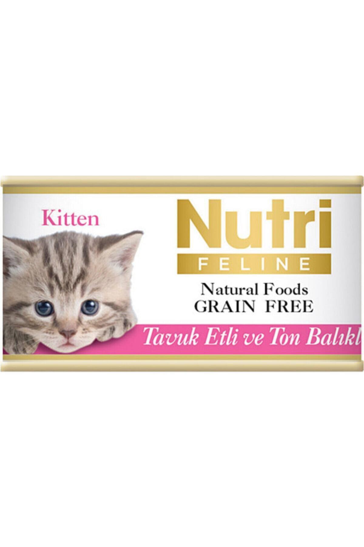 Nutri Feline Grain Free Ton Balıklı ve Tavuklu Yavru Yaş Kedi Maması 12x85 gr