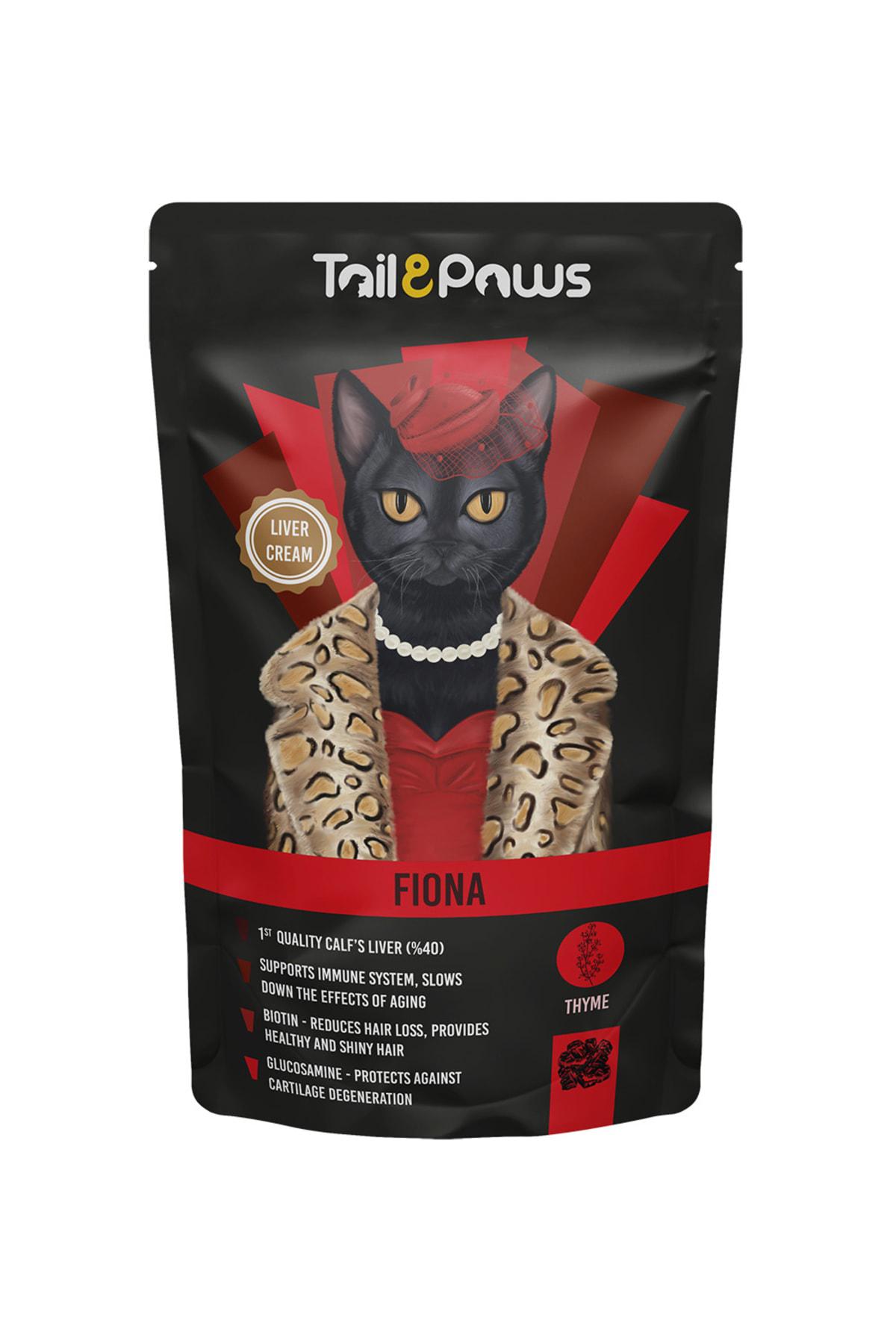 Tail&Paws Fiona Ciğerli ve Dana Etli Yetişkin Yaş Kedi Maması 80 gr
