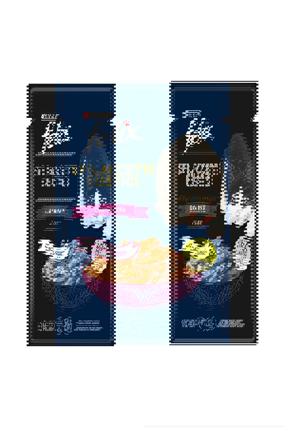 Felix Sfilaccetti Rustici Ton Balıklı Yetişkin Yaş Kedi Maması 26x80 gr