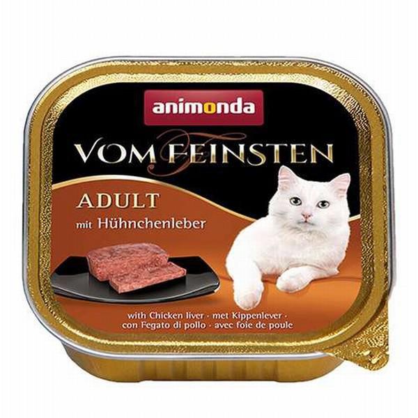 Animonda Vom Feinsten Ciğerli ve Tavuklu Yetişkin Yaş Kedi Maması 6x100 gr