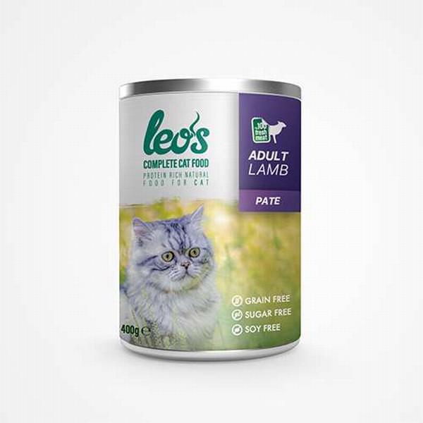 Leo's Complete Kuzu Etli Ezme Yetişkin Yaş Kedi Maması 400 gr