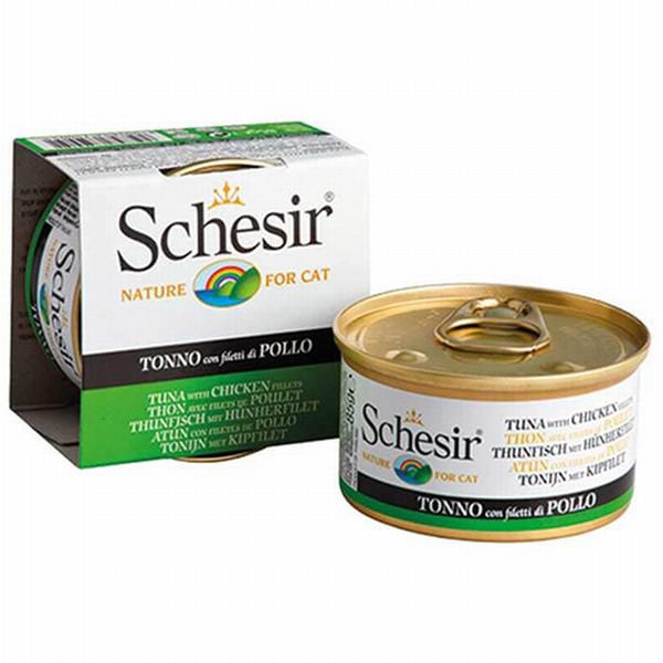 Schesir Nature Ton Balıklı Yetişkin Yaş Kedi Maması 6x85 gr