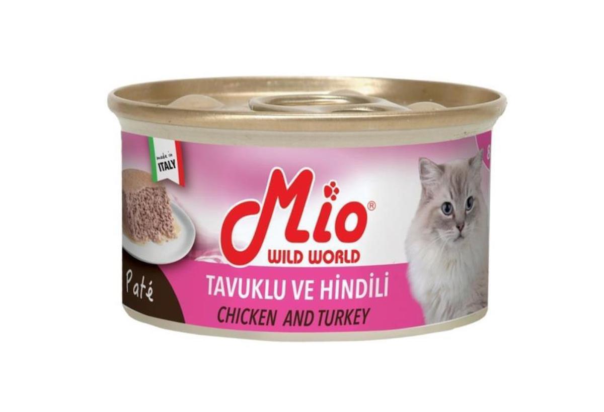 Mio Wild World Hindi Etli ve Tavuklu Yetişkin Yaş Kedi Maması 85 gr