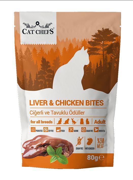 Cat Chefs Grain Free Ciğerli ve Tavuklu Yetişkin Yaş Kedi Maması 80 gr