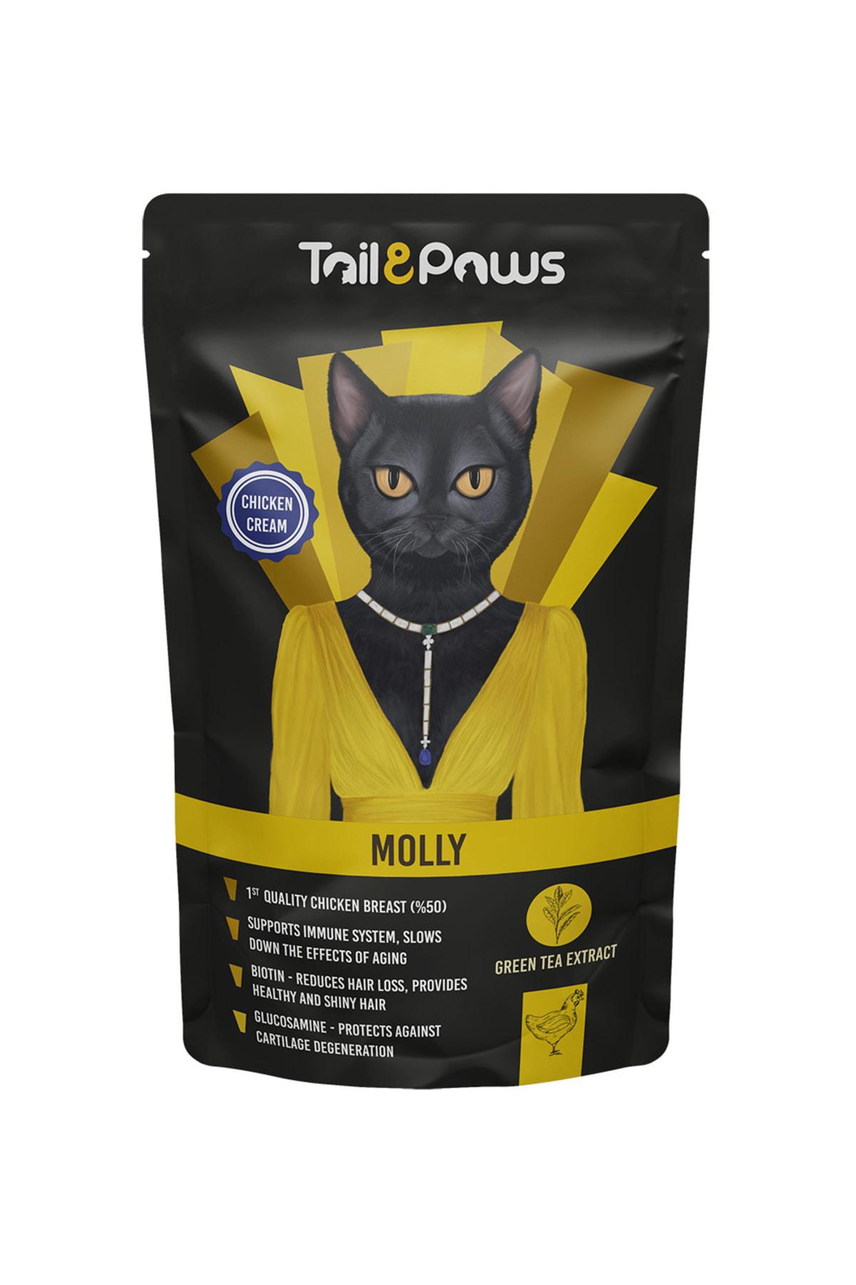 Tail&Paws Molly Tavuklu Yetişkin Yaş Kedi Maması 80 gr