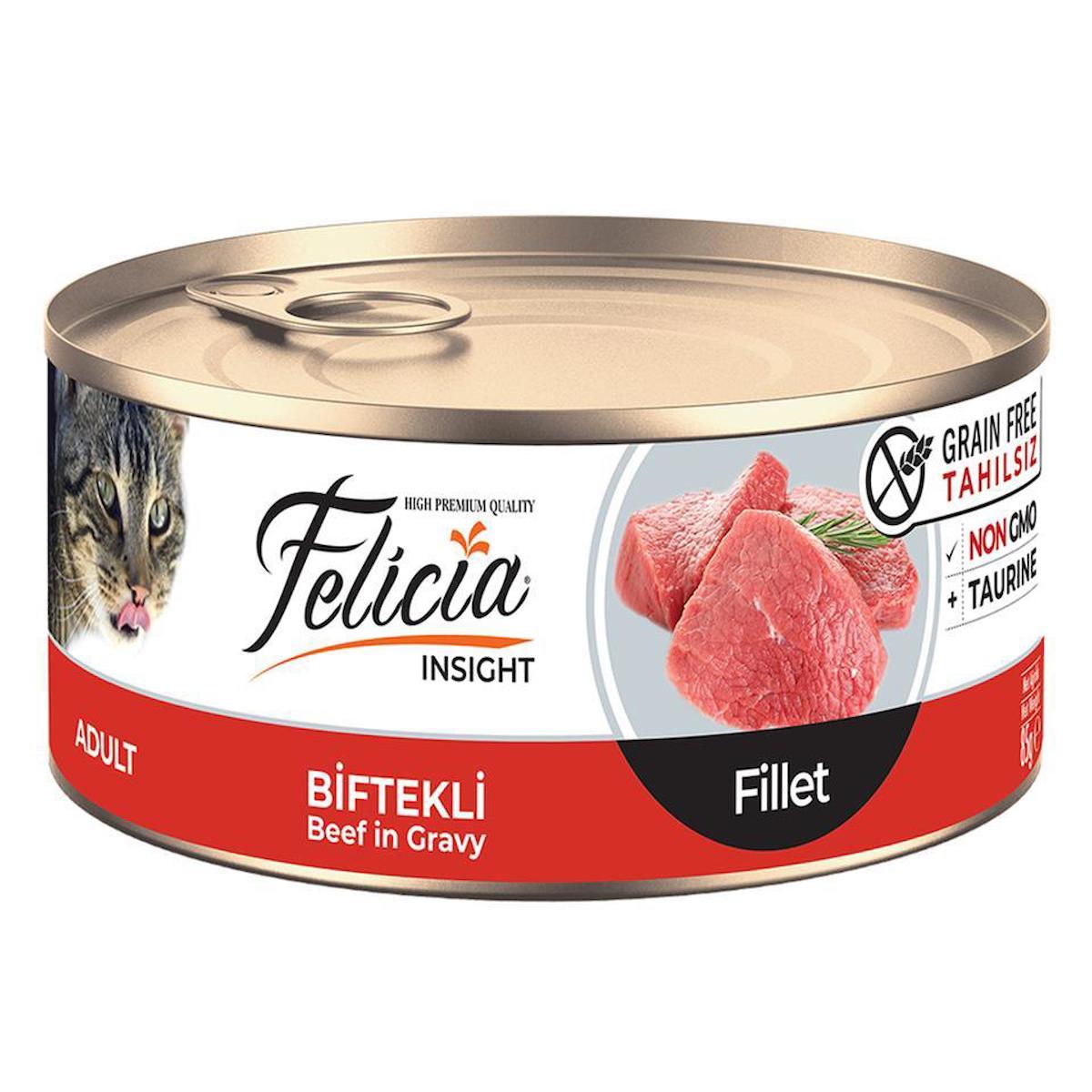 Felicia Insight Biftekli Yetişkin Yaş Kedi Maması 12x85 gr