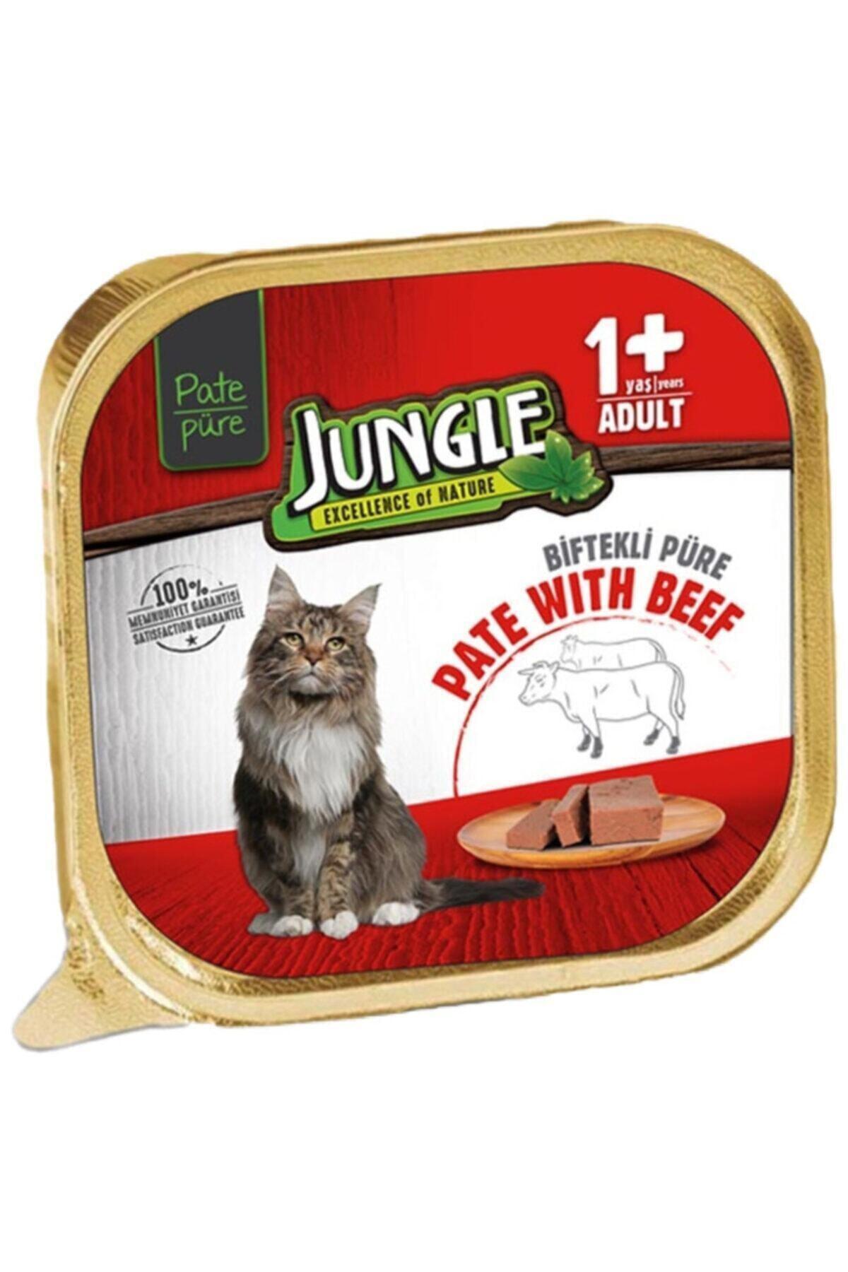 Jungle Excellence Of Nature Biftekli Yetişkin Yaş Kedi Maması 32x100 gr
