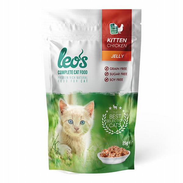 Leo's Complete Tavuklu Yavru Yaş Kedi Maması 24x85 gr