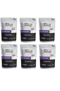 Felicia Insight Kısırlaştırılmış Somonlu Yaş Kedi Maması 6x85 gr