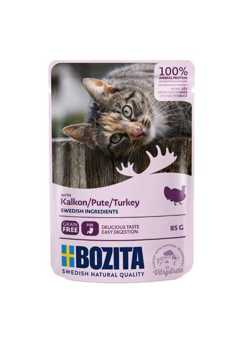 Bozita Grain Free Hindi Etli Yetişkin Yaş Kedi Maması 12x85 gr