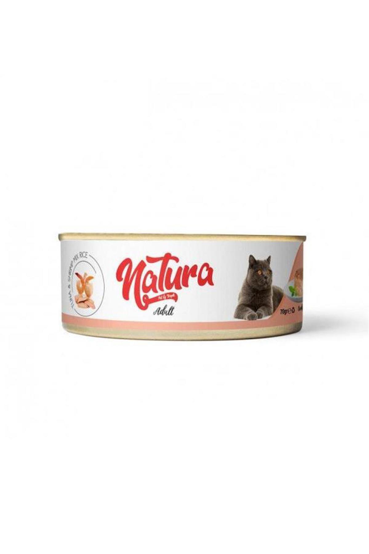 Natura Pet Adult Karidesli ve Ton Balıklı Yetişkin Yaş Kedi Maması 70 gr