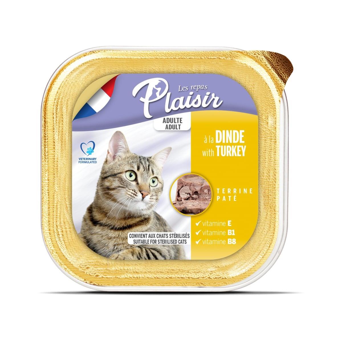 Plaisir Veterinary Formulated Hindi Etli Yetişkin Yaş Kedi Maması 100 gr