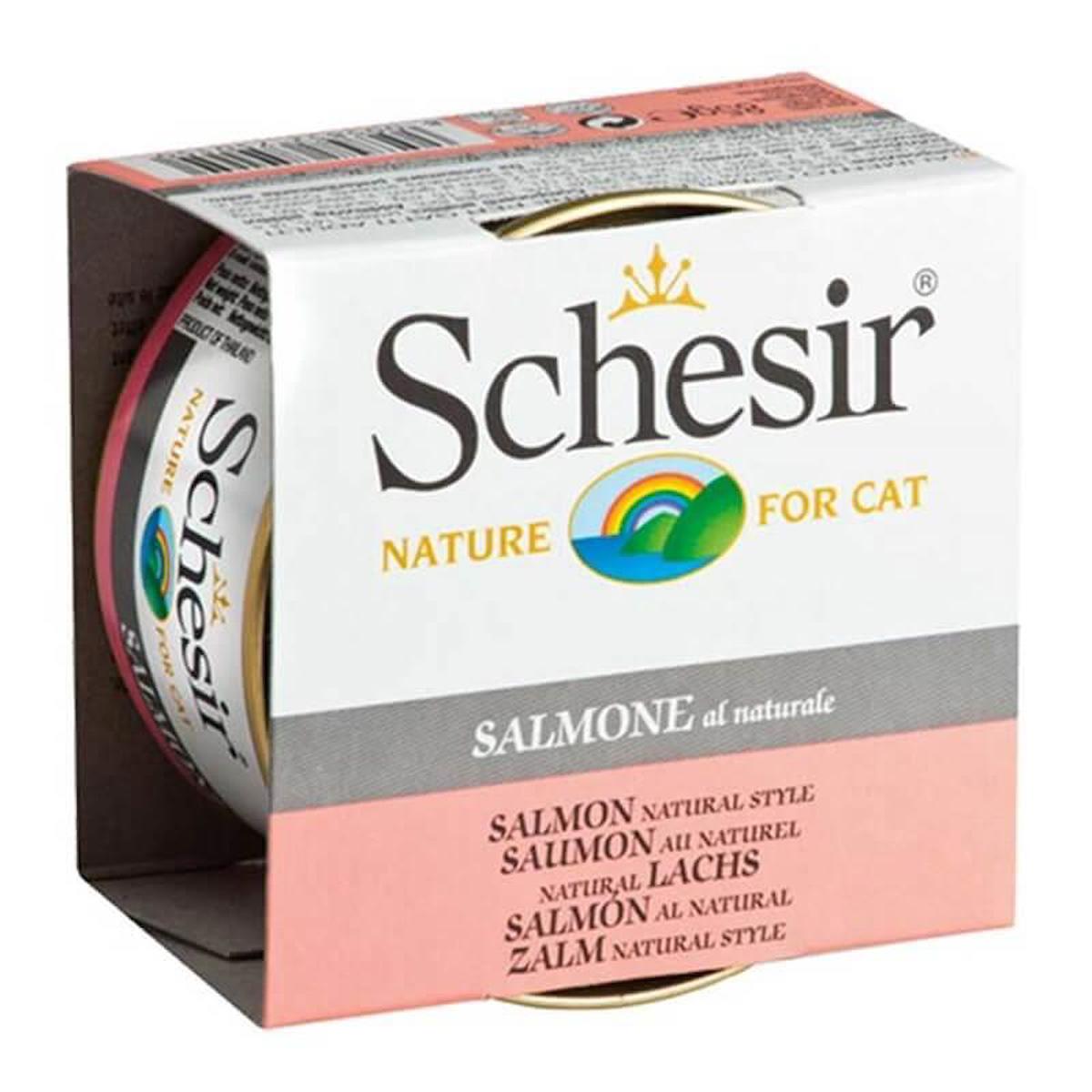 Schesir Nature Somonlu Yetişkin Yaş Kedi Maması 6x85 gr