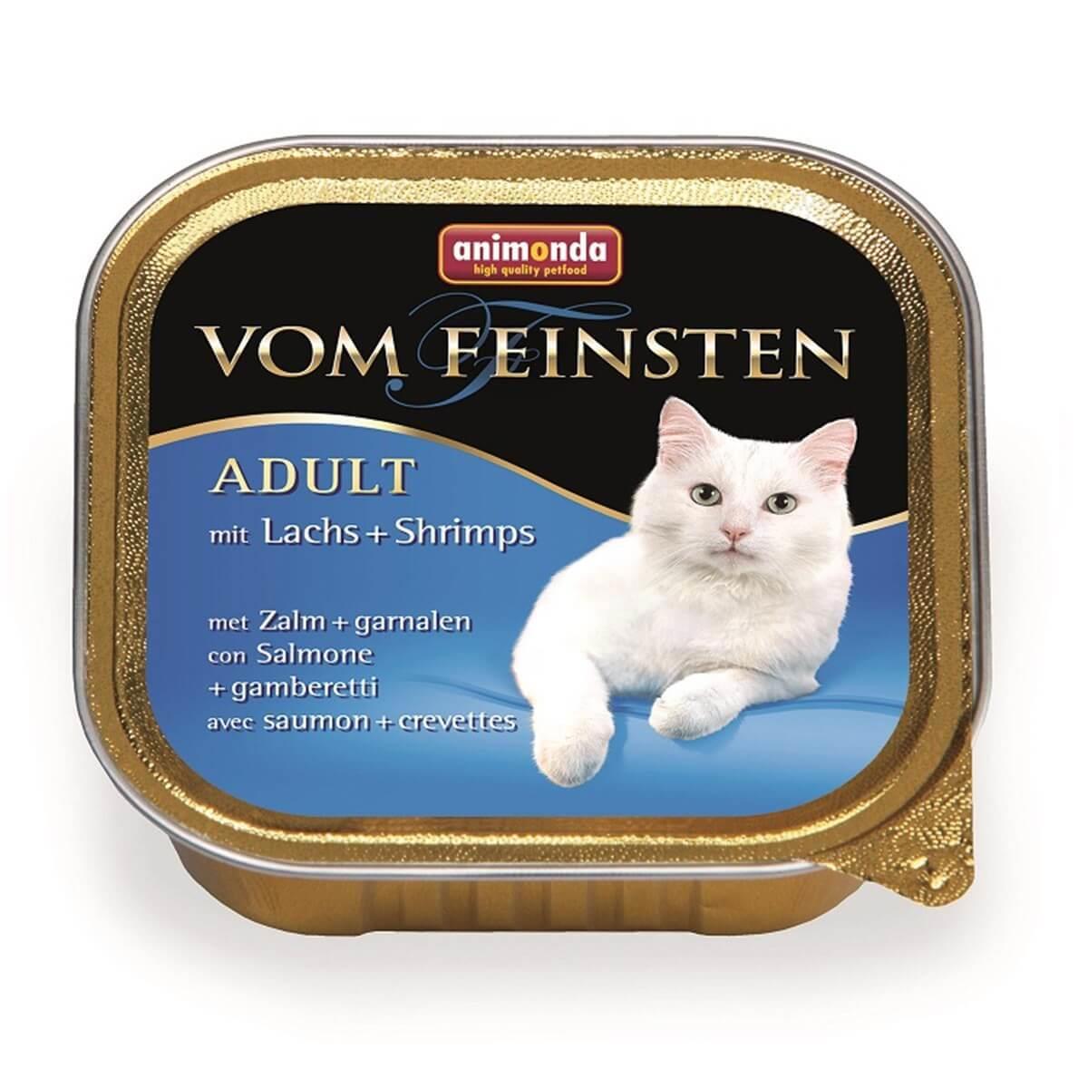 Animonda Vom Feinsten Somonlu ve Karidesli Yetişkin Yaş Kedi Maması 6x100 gr