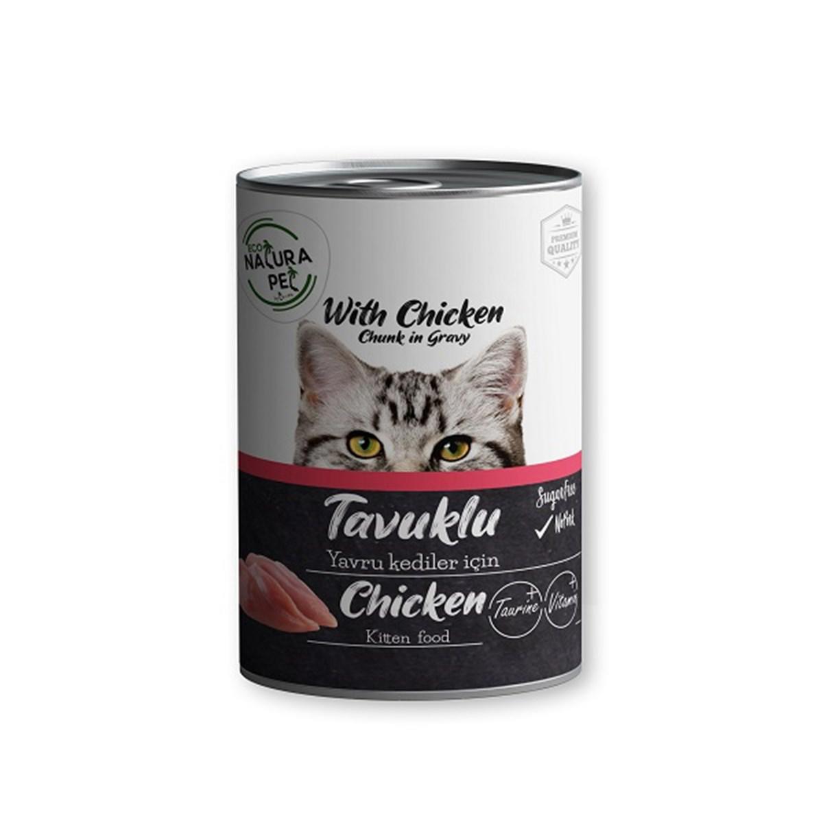 Natura Pet Premium Quality Tavuklu Yavru Yaş Kedi Maması 400 gr