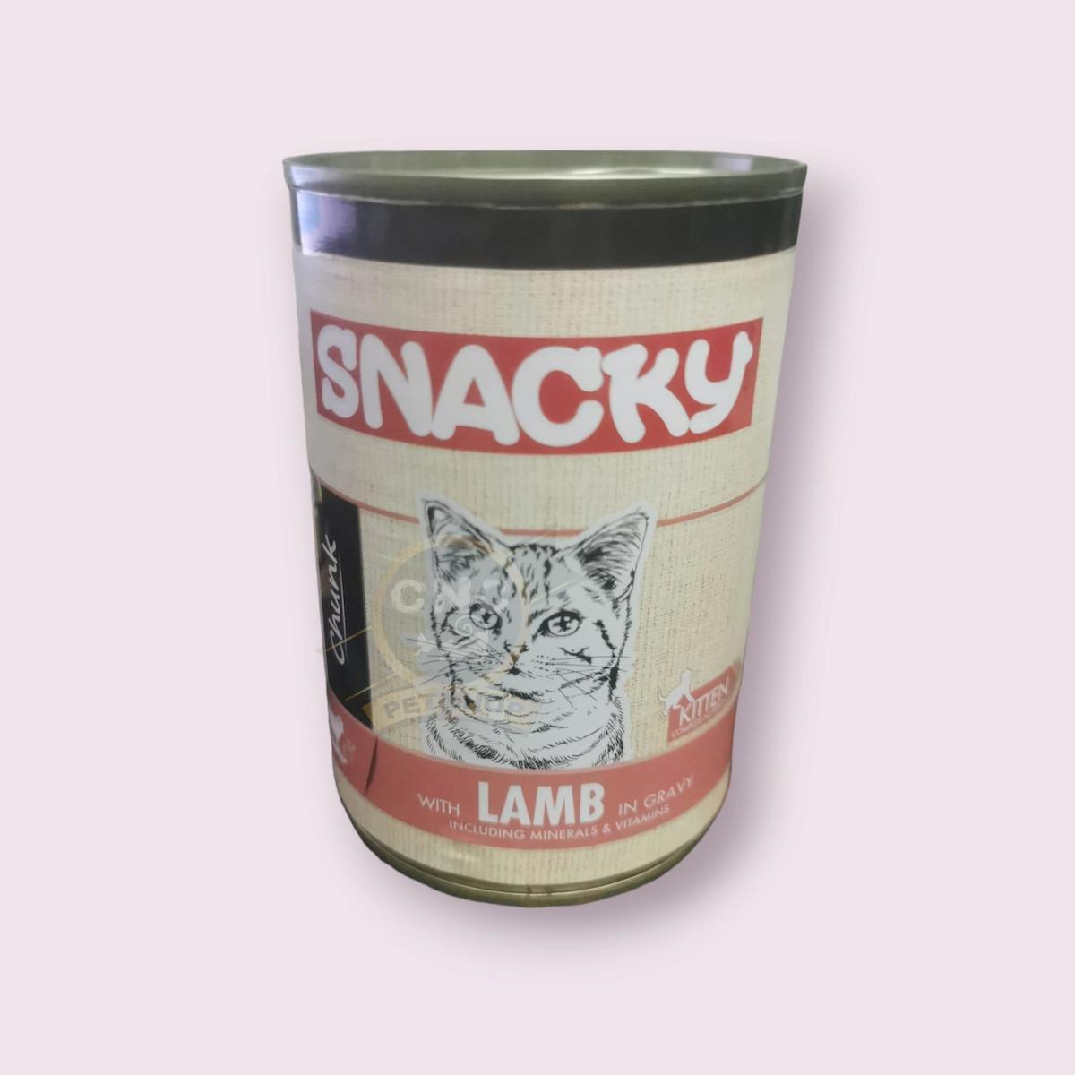 Snacky Including Minerals & Vitamins Kuzu Etli Soslu Yavru Yaş Kedi Maması 400 gr