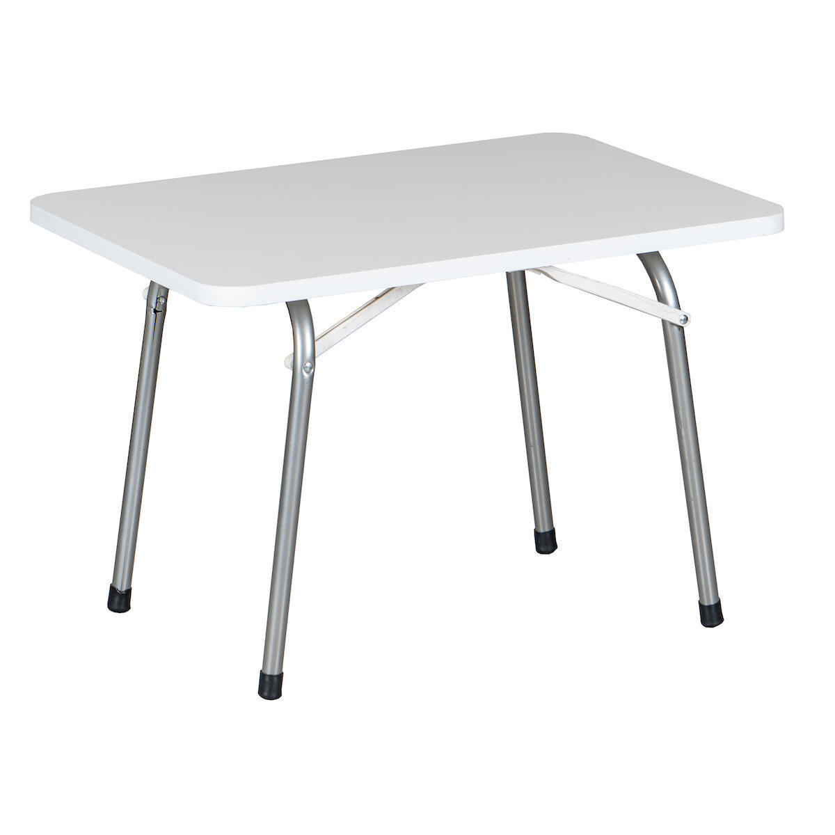 Weblonya 80 x 60 cm Çantalı Dikdörtgen Suntalam Katlanır Kamp Masası Beyaz