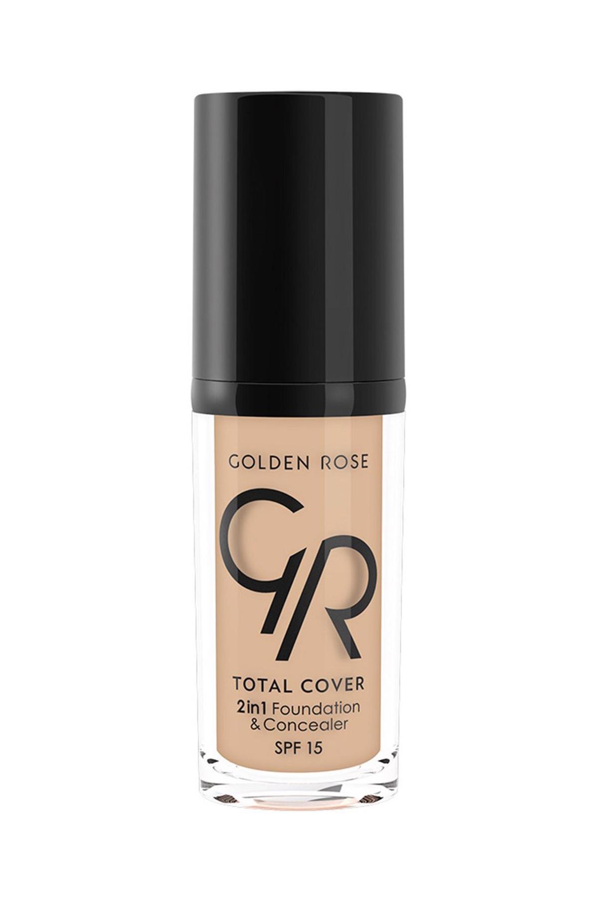 Golden Rose Total Cover 2 in 1 5 Cool Sand Likit Serum Fondöten 30 ml