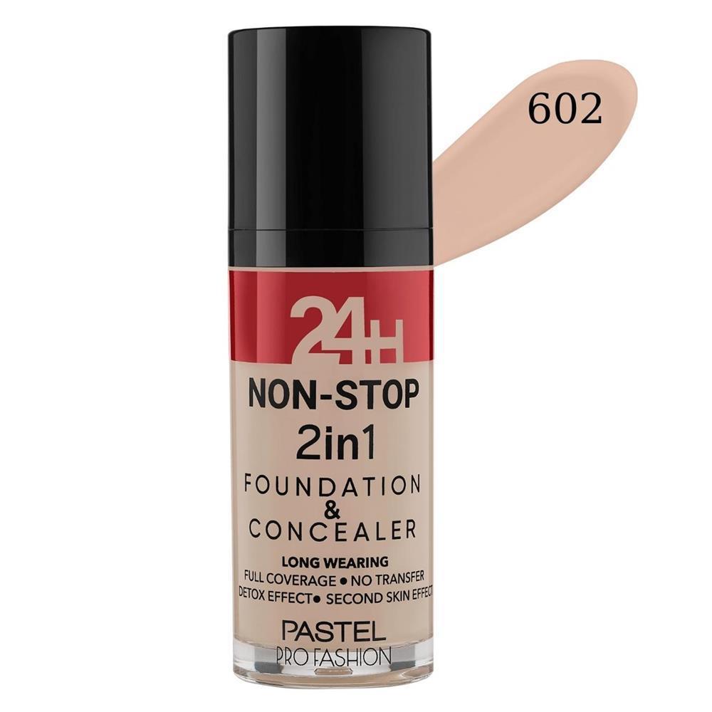 Pastel 24H Non Stop 2 In 1 602 Evet Likit Tüp Fondöten 30 ml