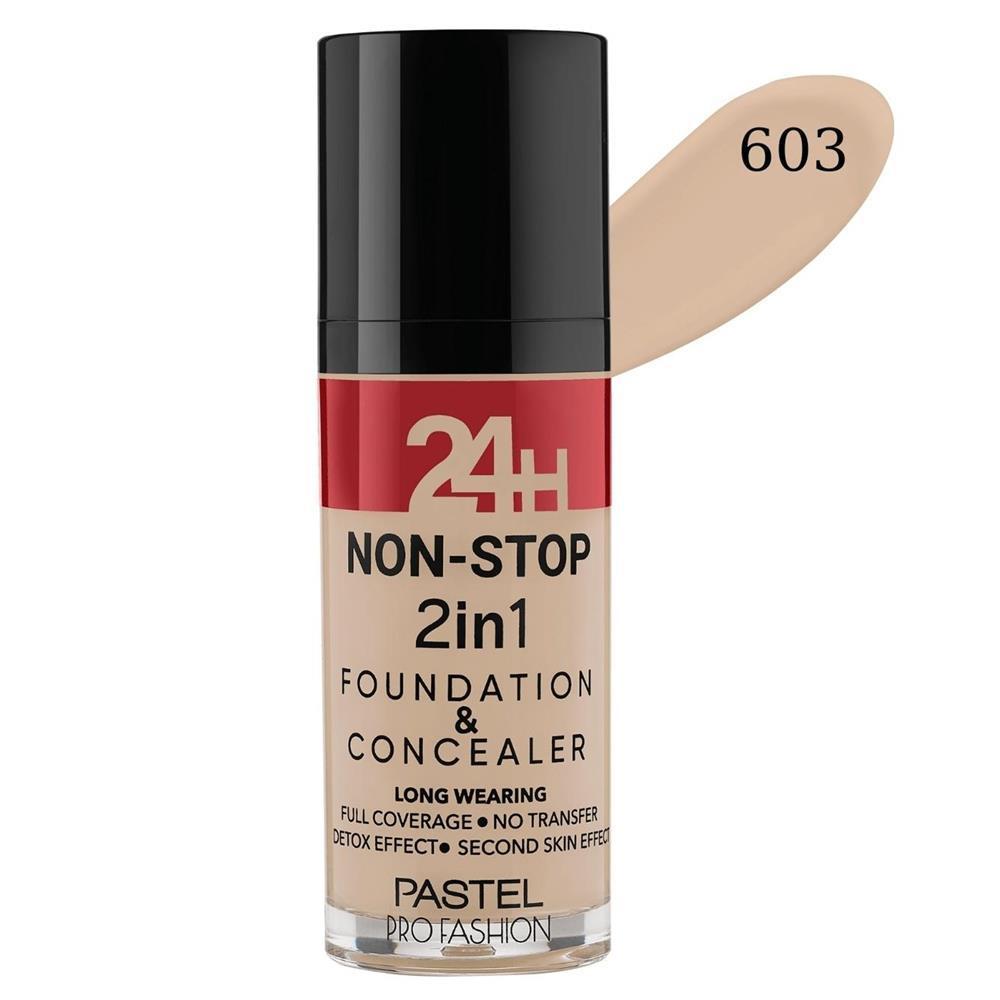 Pastel 24H Non Stop 2 In 1 603 Evet Likit Tüp Fondöten 30 ml