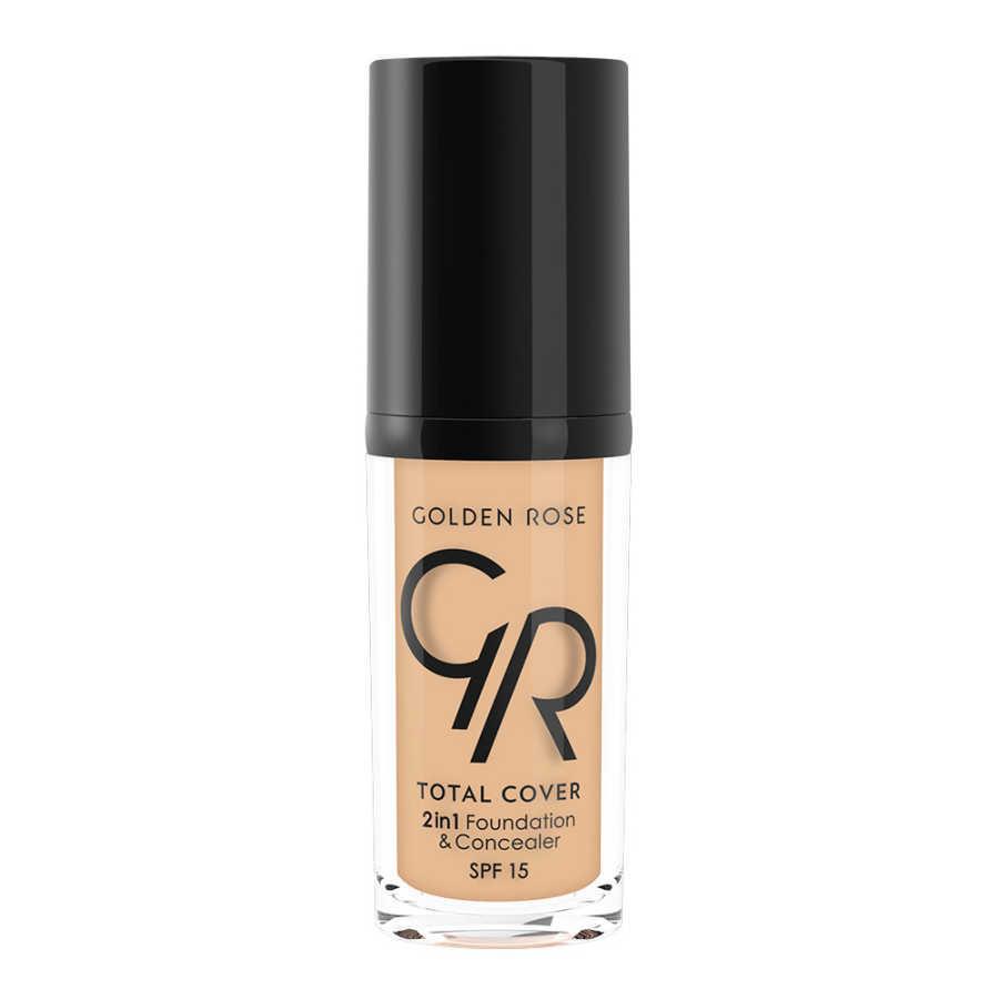 Golden Rose Total Cover 2 in 1 3 Almond Likit Serum Fondöten 30 ml