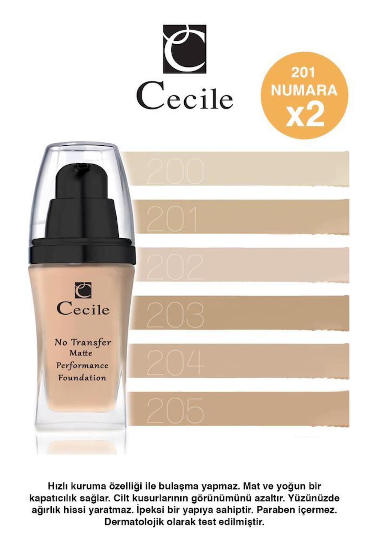 Cecile 201 Likit Serum Fondöten 2x30 ml