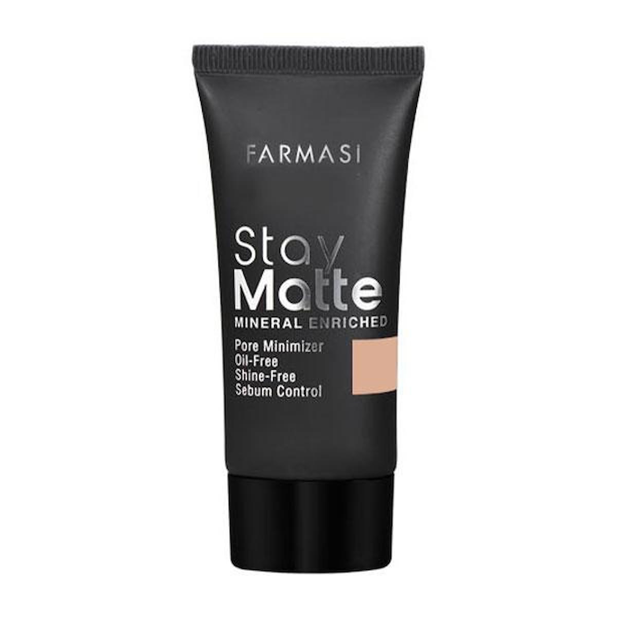 Farmasi Stay Matte 02 Porcelain Likit Serum Fondöten 30 ml