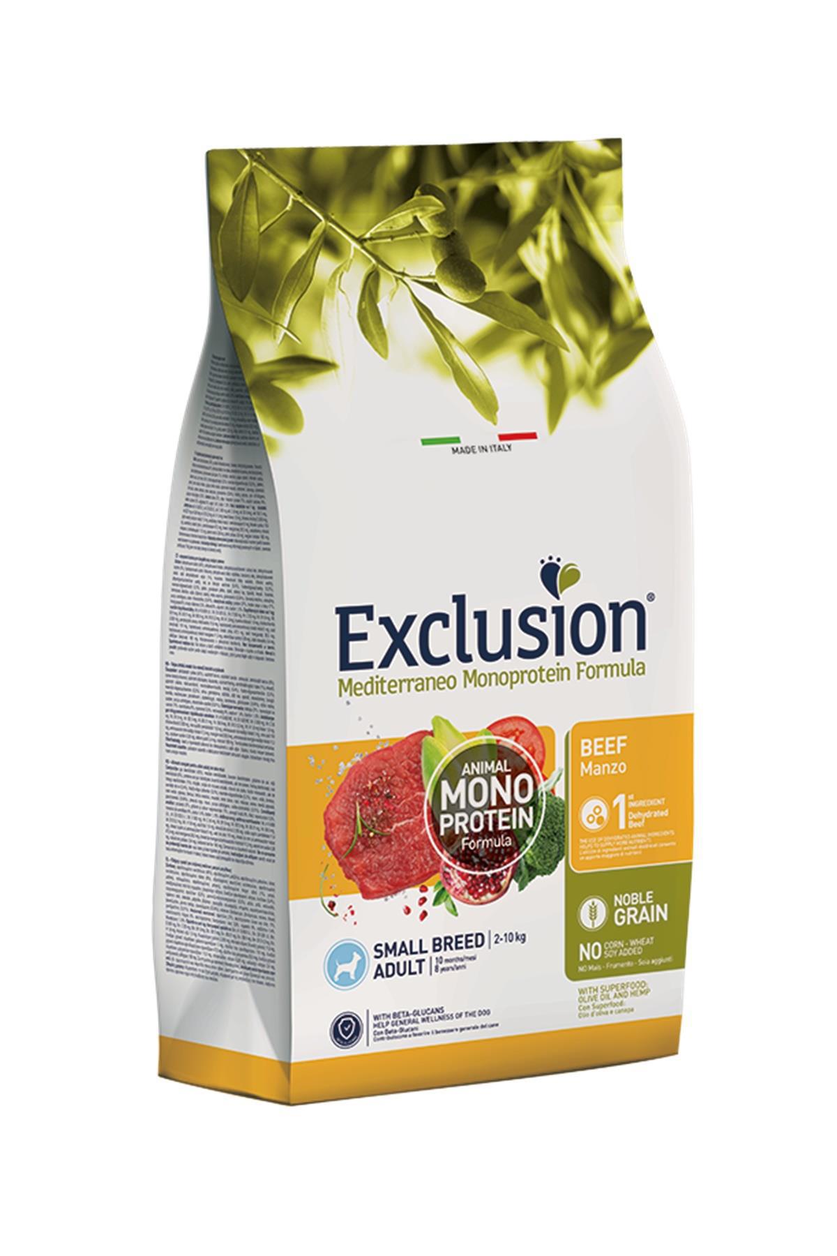 Exclusion Monoprotein Narlı ve Sığır Etli Küçük Irk Yetişkin Kuru Köpek Maması 2 kg