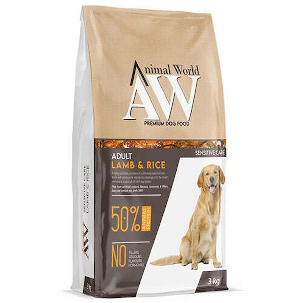 Animal World Sensitive Care Kuzu Etli Tüm Irklar Yetişkin Kuru Köpek Maması 3 kg